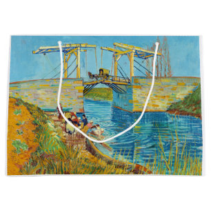 Sacola Para Presentes Grande Vincent van Gogh - Ponte Langlois em Arles #1