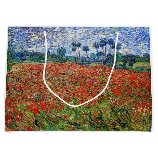 Sacola Para Presentes Grande Vincent van Gogh - Poppy Field (Frente)