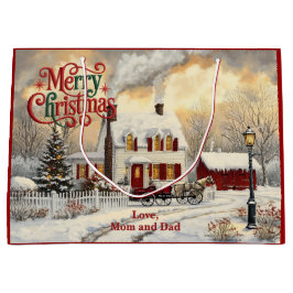 Sacola Para Presentes Grande Vintage Christmas Home Christmas