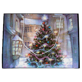 Sacola Para Presentes Grande Vintage da Árvore de Natal