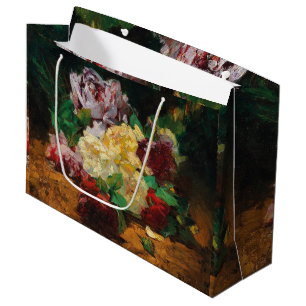 Sacola Para Presentes Grande Vintage French Georges Jeannin Rosas