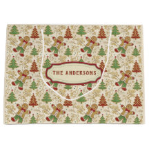 Vintage Gingerbird Man & Christmas Trees Custom