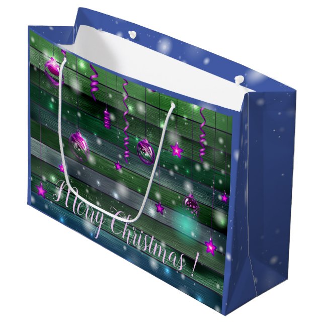 Sacola Para Presentes Grande Vintage Green (Frente inclinada)