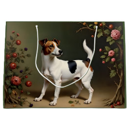 Sacola Para Presentes Grande Vintage Jack Russell
