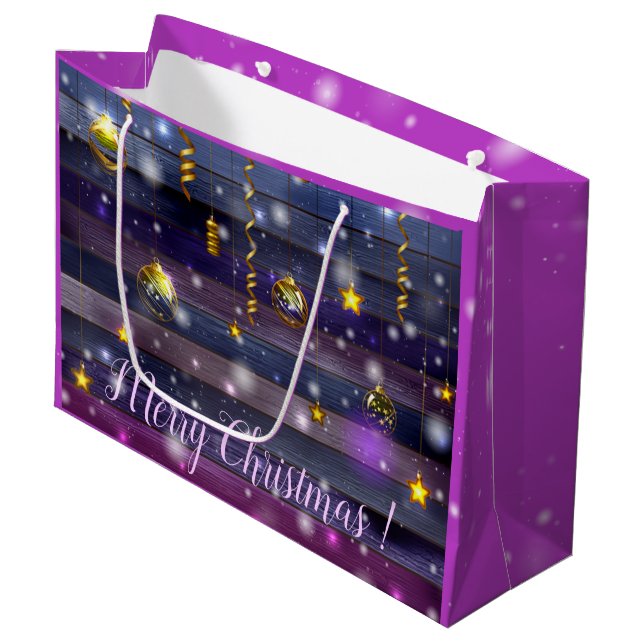 Sacola Para Presentes Grande Vintage Purple (Frente inclinada)