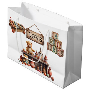 Sacola Para Presentes Grande Vintage Toys
