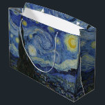 Sacola Para Presentes Grande Vintage Van Gogh Na Noite Estrelada<br><div class="desc">Esta design é inspirada pelo óleo de 1889 de Vincent van Gogh na pintura de canvas chamada "A Noite Estrelada".</div>