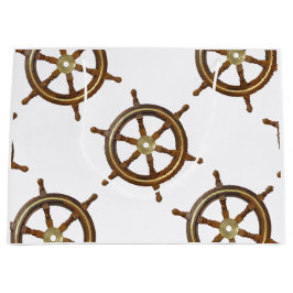 Sacola Para Presentes Grande Vintage Wooden Helm