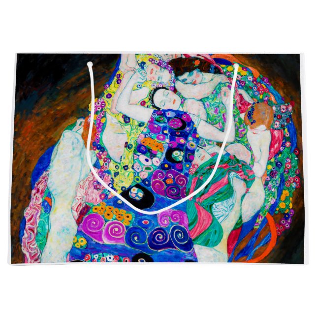 Sacola Para Presentes Grande Virgem (Girls), Gustav Klimt (Frente)
