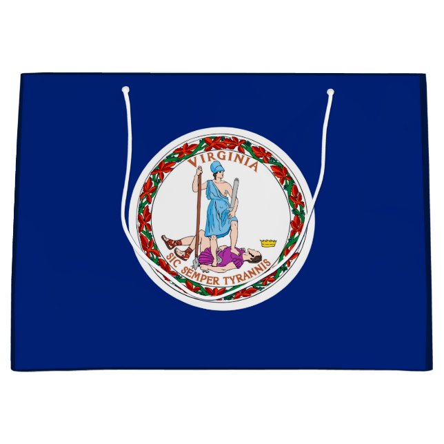 Sacola Para Presentes Grande Virginia State Flag Design (Frente)