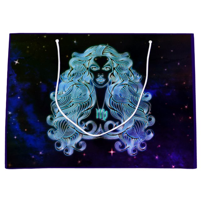 Sacola Para Presentes Grande virgo, o saco de presentes virgem zodíaco (Frente)