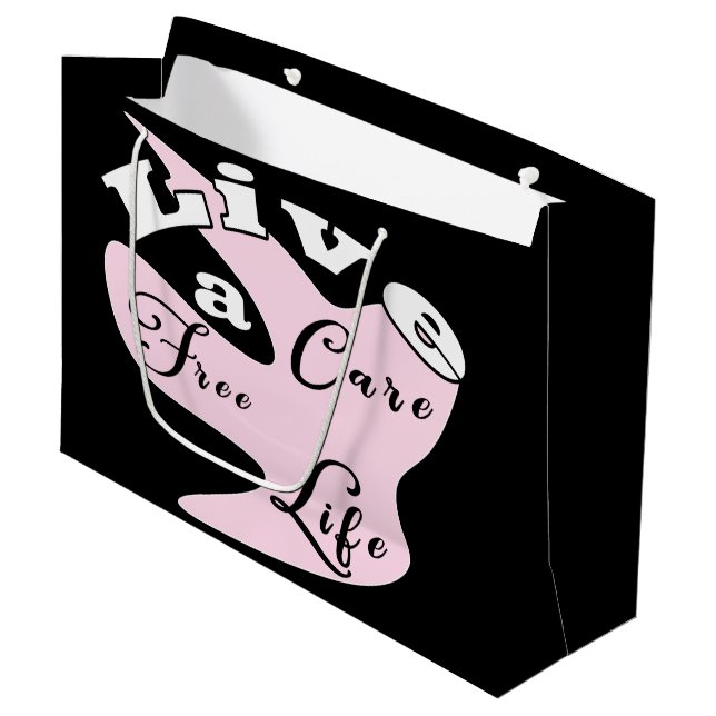 Sacola Para Presentes Grande Viva um saco de presentes grande e gratuito (Frente inclinada)