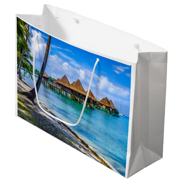 Sacola Para Presentes Grande Vivendo na água (Frente inclinada)