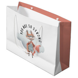 Sacola Para Presentes Grande Você É Tão Forte Fox Gift Bag