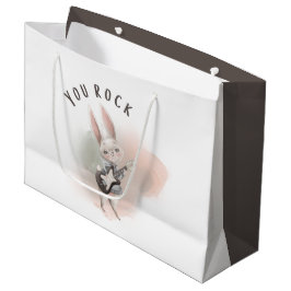 Sacola Para Presentes Grande Você Rock Bunny Gift Bag