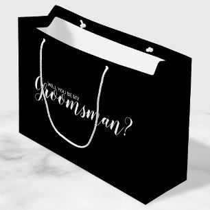 Sacola Para Presentes Grande Você Será Meu Padrinho de casamento? Proposta mo