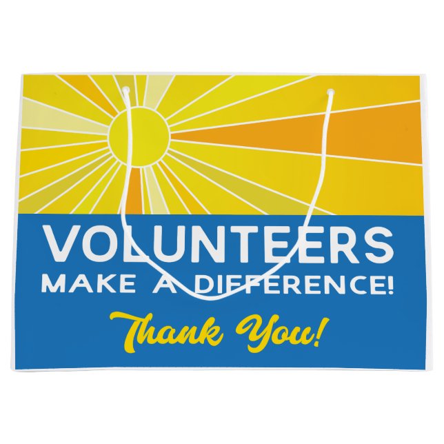 Sacola Para Presentes Grande Voluntários fazem uma apreciação diferente (Frente)