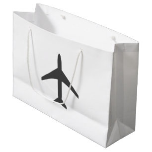 Sacola Para Presentes Grande Voo de Avião Aviário Mínimo