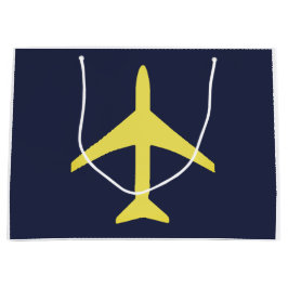 Sacola Para Presentes Grande Voo de Avião Aviário Mínimo