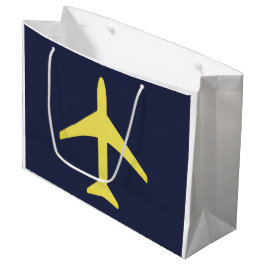 Sacola Para Presentes Grande Voo de Avião Aviário Mínimo