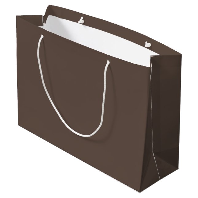 Sacola Para Presentes Grande Warm Earthy Brown Large Gift Bag (Verso inclinado)