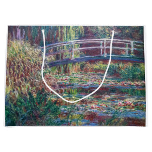 Sacola Para Presentes Grande Water Lily Pond (Harmonie Rosa, Monet)