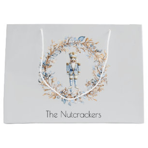 Sacola Para Presentes Grande Watercolor Nutcracker Natal