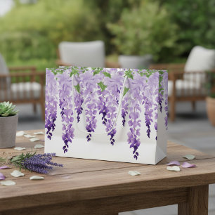 Sacola Para Presentes Grande Watercolor Wisteria
