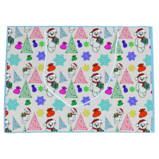 Sacola Para Presentes Grande Weihnachtsmotiv mit Bär