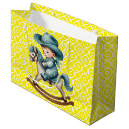 Sacola Para Presentes Grande Western Baby Cowboy l Large Gift Bag