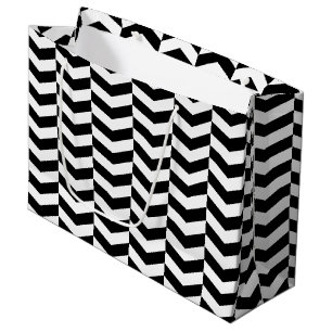 Sacola Para Presentes Grande Whimsical Herringbone