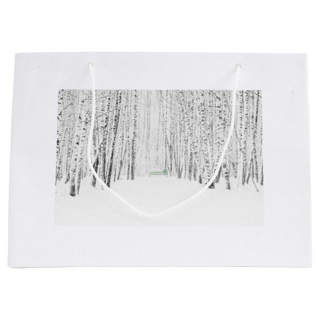 Sacola Para Presentes Grande White Christmas Tale (Frente)