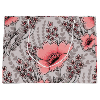 Sacola Para Presentes Grande Wild fields patterned gift bag