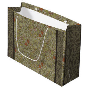 Sacola Para Presentes Grande William Morris Floral lily willow art impressão