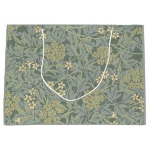 Sacola Para Presentes Grande William Morris Jasmine Blue Botanic Art