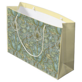 Sacola Para Presentes Grande William Morris Vintage Primavera com Amarelo