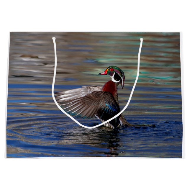 Sacola Para Presentes Grande Wing Flapping Wood Duck (Frente)