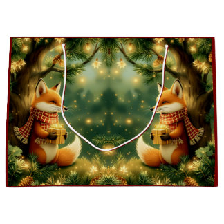 Sacola Para Presentes Grande Winter in the Pines