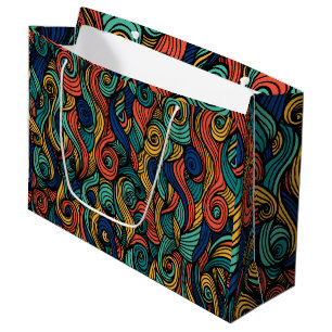 Sacola Para Presentes Grande Wool Topped paisley