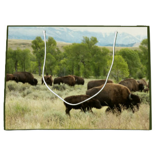 Sacola Para Presentes Grande Wyoming Bison Nature