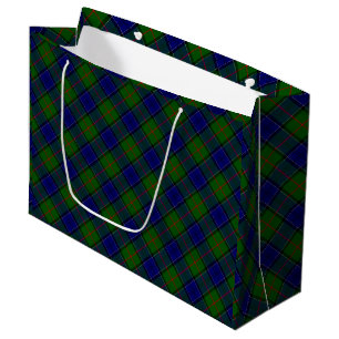 Sacola Para Presentes Grande xadrez azul verde tartan Colquhoun