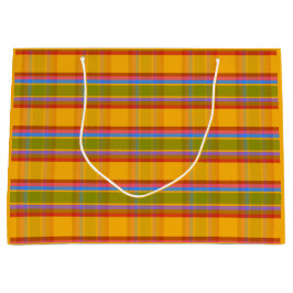 Sacola Para Presentes Grande Xadrez de peixe