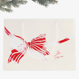 Sacola Para Presentes Grande Xadrez De Pepperminta De Natal Ligada Com Feriado 