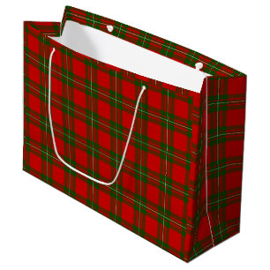 Sacola Para Presentes Grande xadrez vermelho e verde do tartan MacGregor