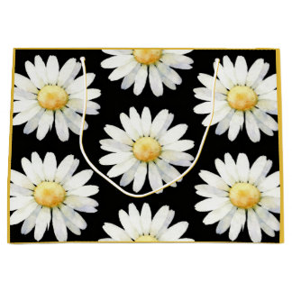 Sacola Para Presentes Grande Yellow Dotted Daisy's