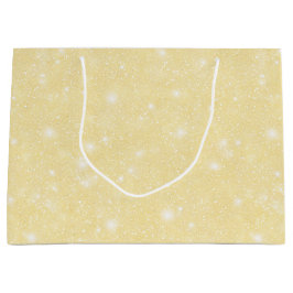 Sacola Para Presentes Grande Yellow Glitter Birthday