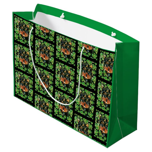 SACOLA PARA PRESENTES GRANDE YORKIE POO (Verso inclinado)