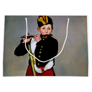 Sacola Para Presentes Grande Young Flutist, The Fifer, Edouard Manet, 1866