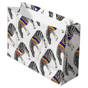Sacola Para Presentes Grande Zebra de LGBT