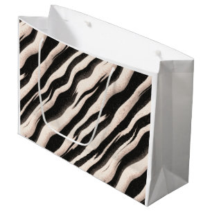 Sacola Para Presentes Grande Zebra tira textura perfeita + suas ideias